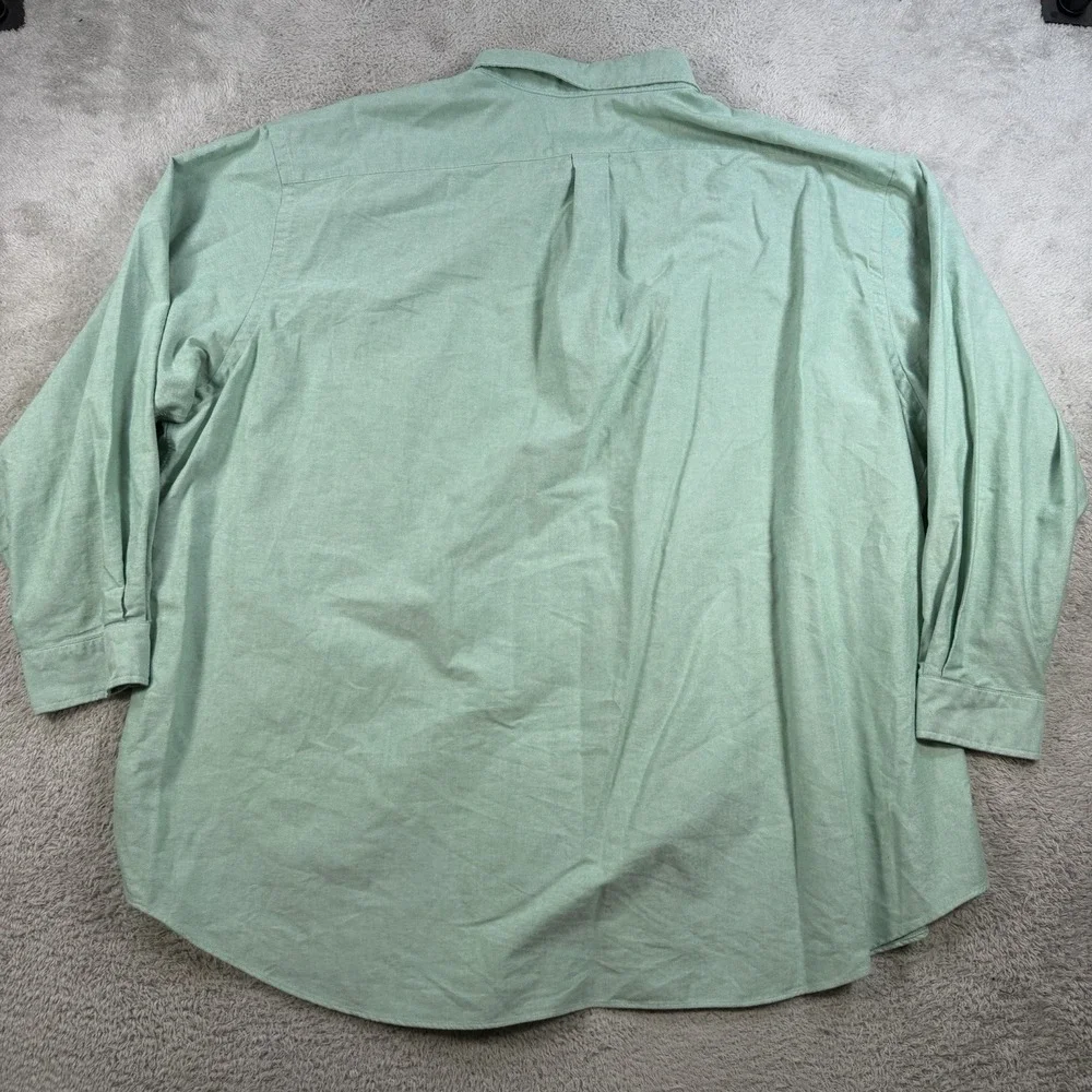 Polo Ralph Lauren Shirt Men 4XB Green Blake Long Sleeve Button Flesh Pony Pocket